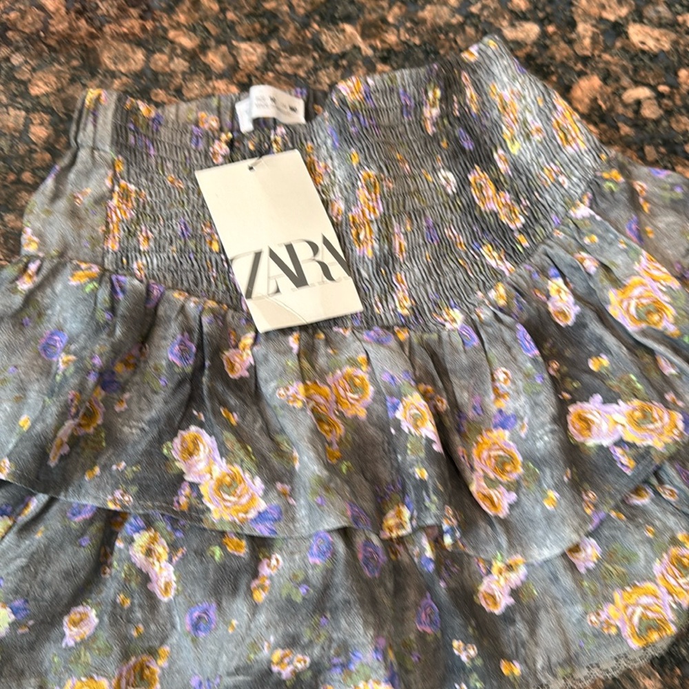 New Zara girls flower skirt